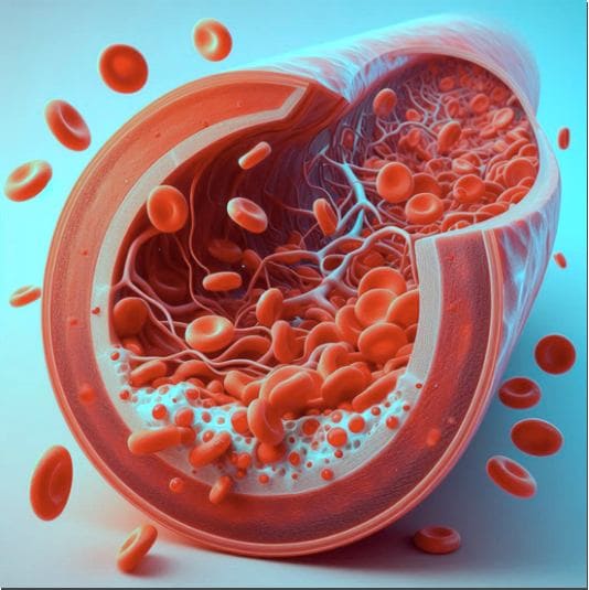 구아검 효능 콜레스테롤 저하, 혈관 이미지