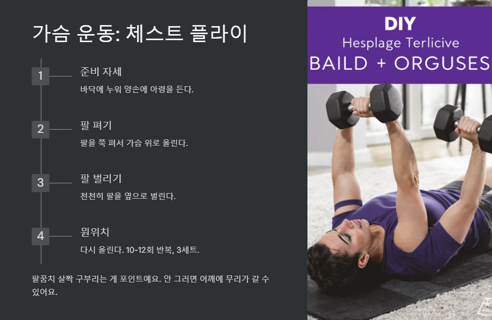 집에서 하는 아령 운동 루틴