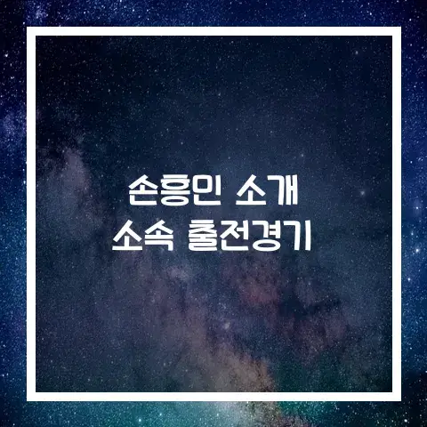 손흥민 소속 출전경기