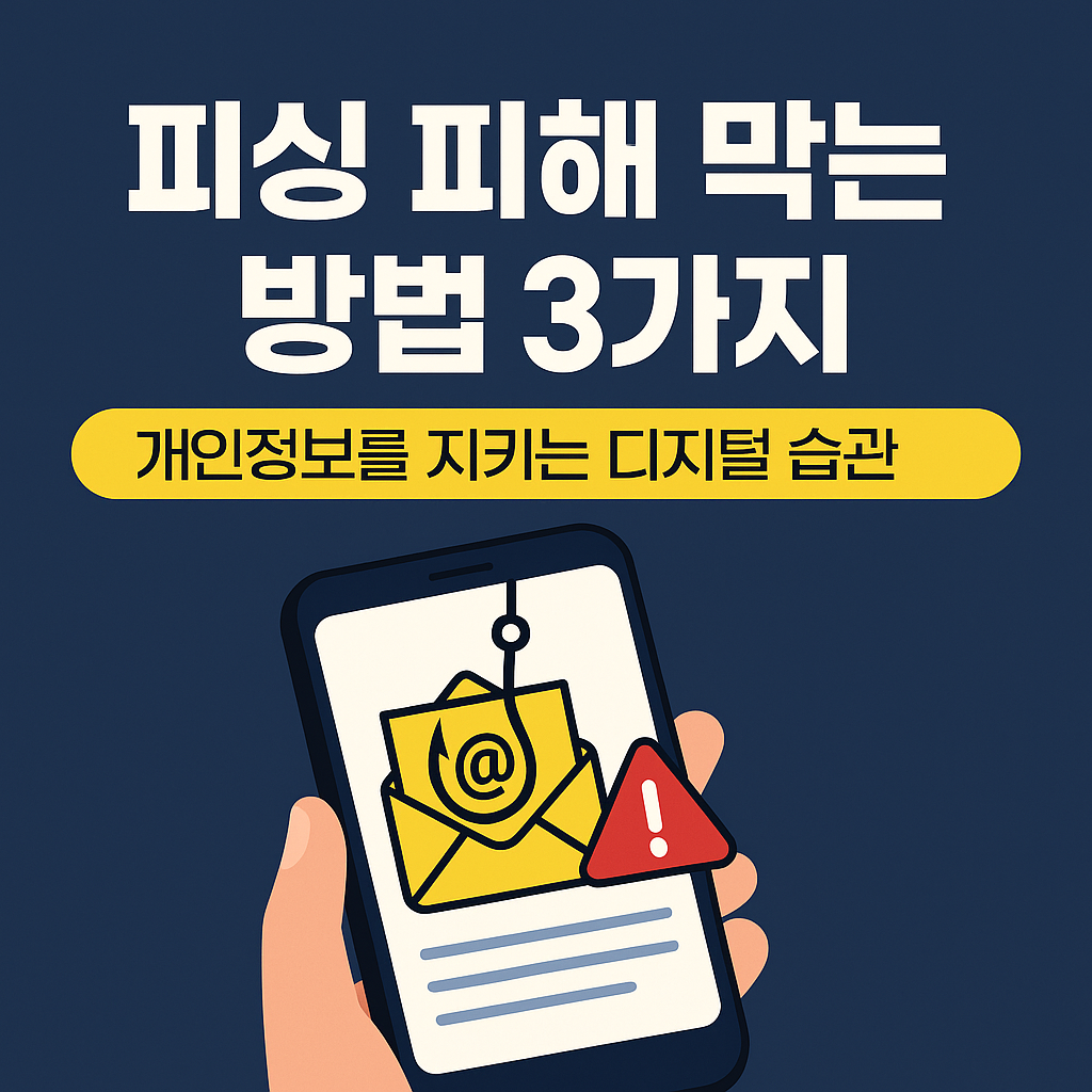 피싱 피해 막는 방법 3가지 : 개인정보를 지키는 디지털 습관