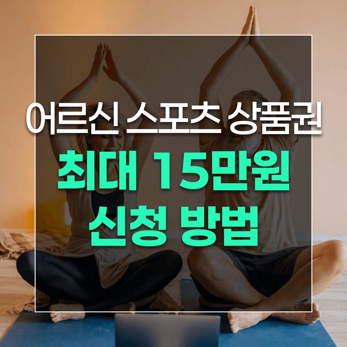 어르신 스포츠 상품권 최대 15만원 신청 방법