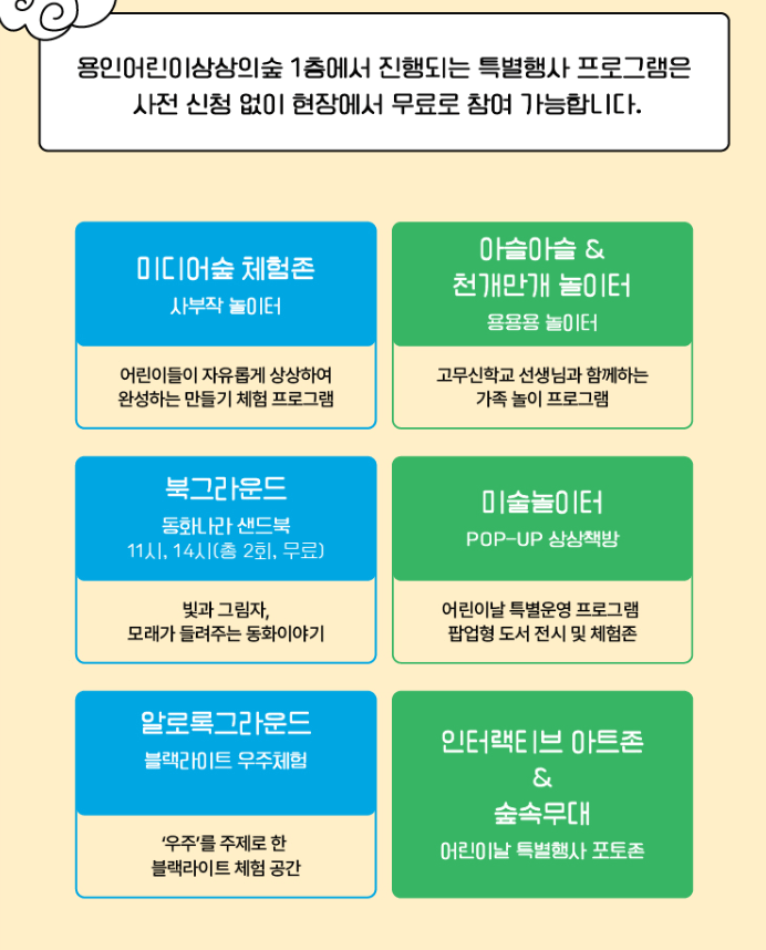 용인어린이 상상의 숲 1층 프로그램