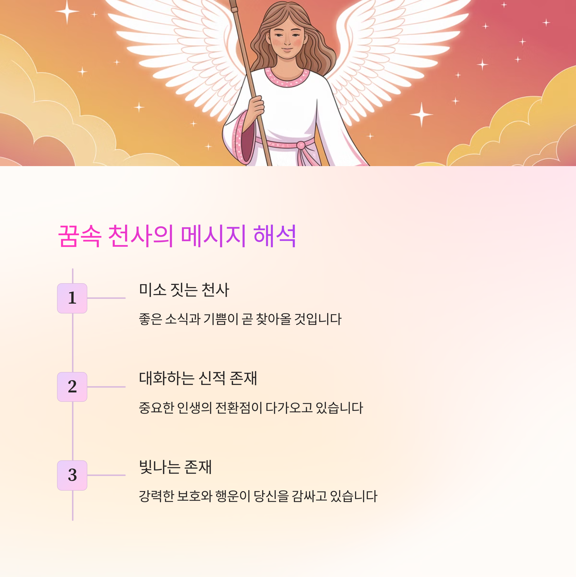천사나 신적인 존재가 나타나는 꿈