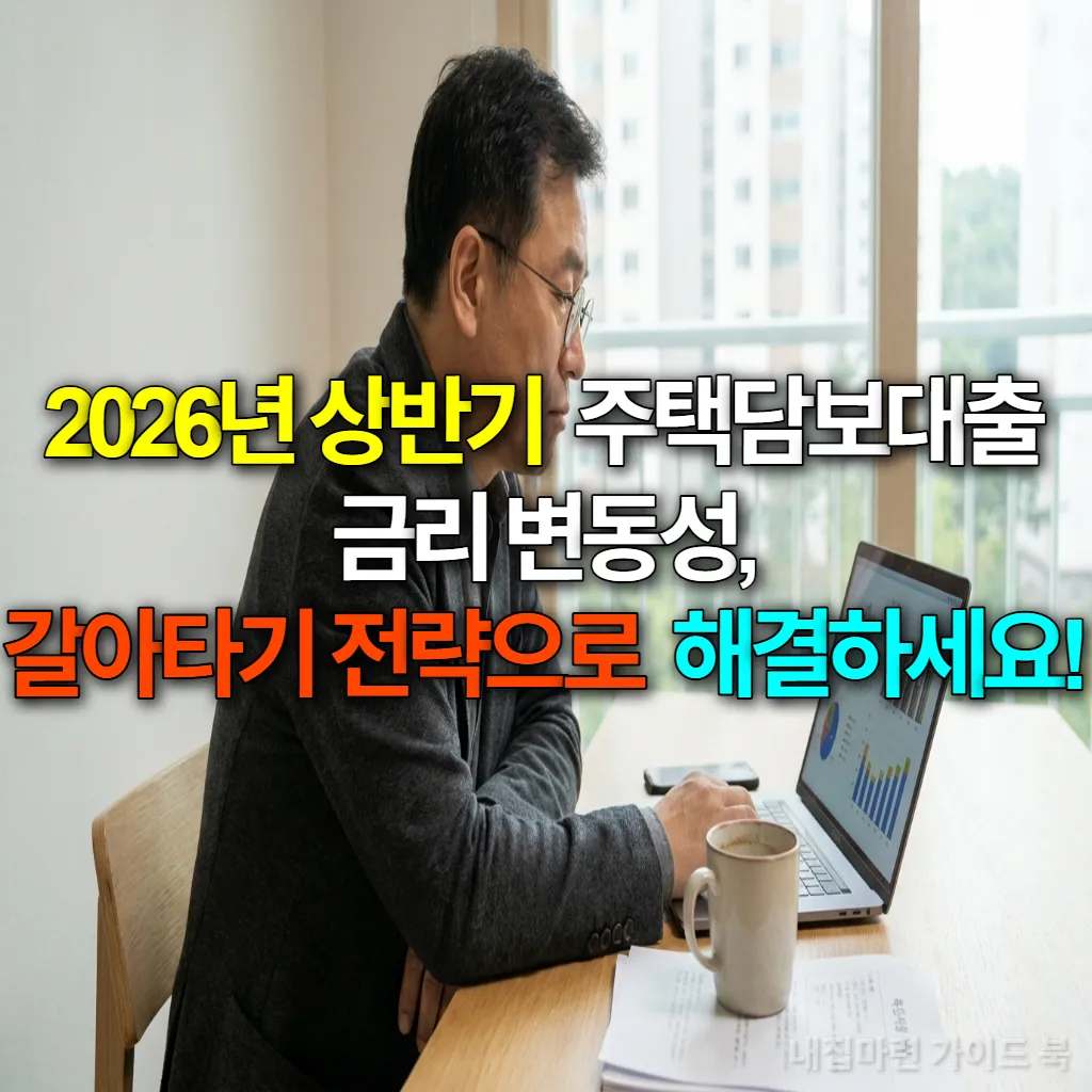 집안 사무실에서 노트북으로 금융 차트를 분석하는 중년 남성