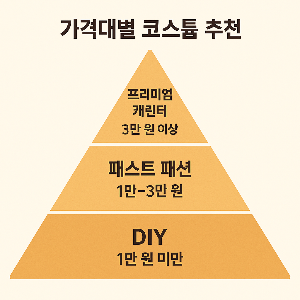 예산대별 코스튬 추천