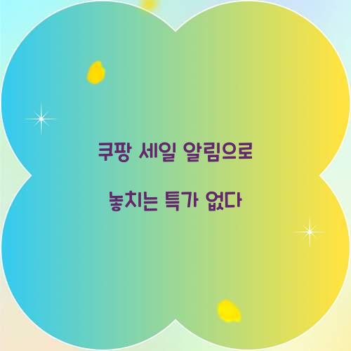 쿠팡 세일 알림