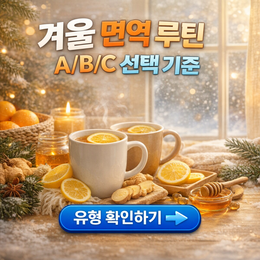 겨울 면역 루틴 기준 한눈에 정리 A형 B형 C형 선택형