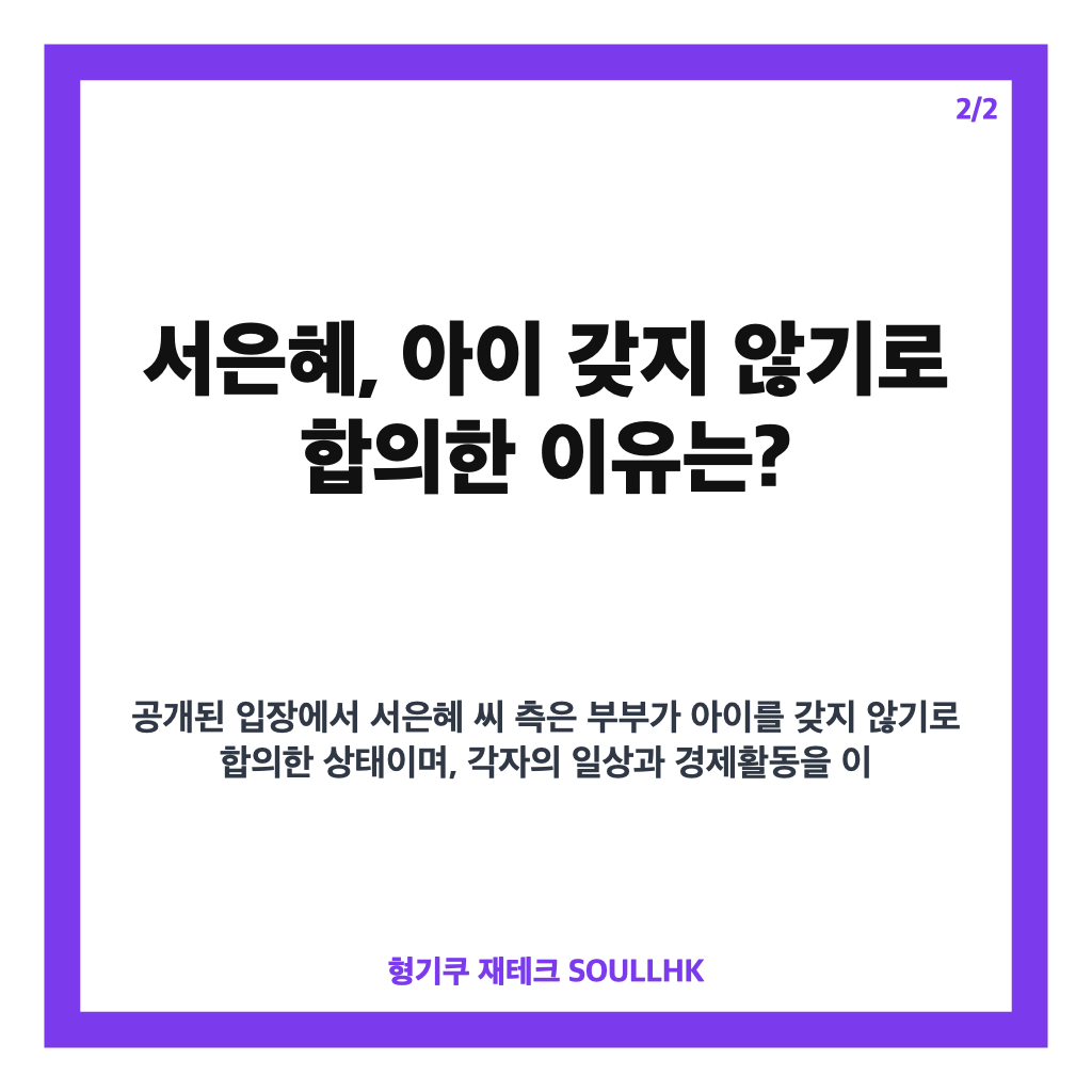 서은혜, 아이 갖지 않기로 합의한 이유와 AI 임신설 해명 카드뉴스 3