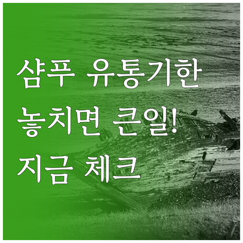 샴푸 유통기한 확인 못 했다면 지금 ..