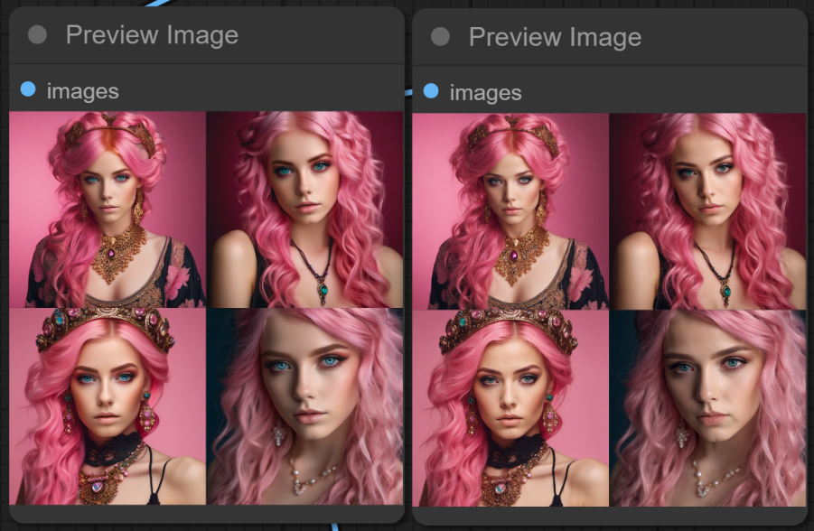 base:refiner = 80:20 적용 결과 - 거의 차이가 없음