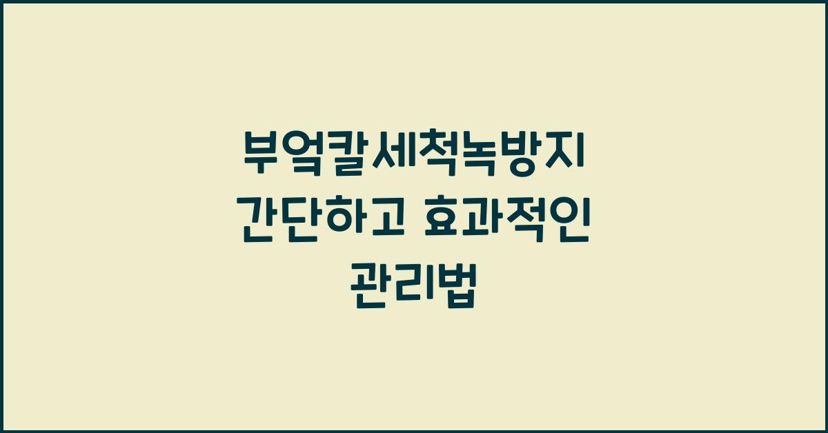 부엌칼세척녹방지