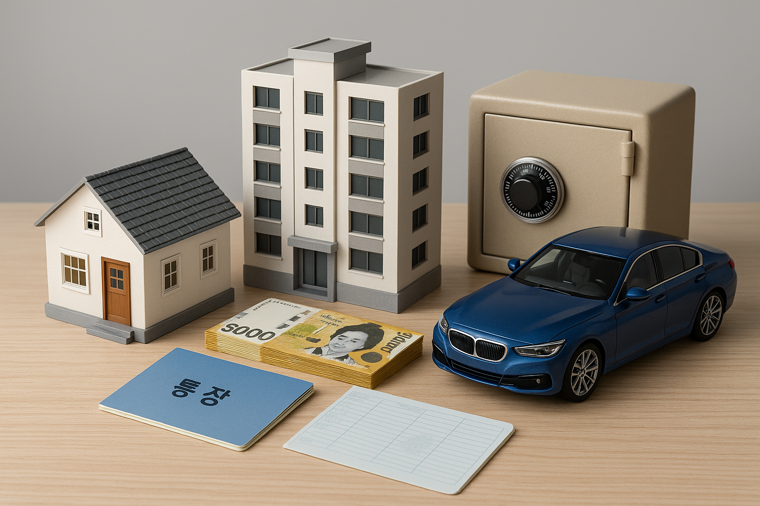 재산을-표현하는-물건들이-있음-집-돈-통장-자동차