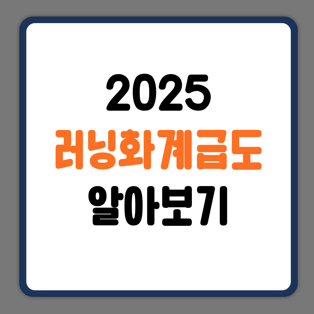 러닝화계급도