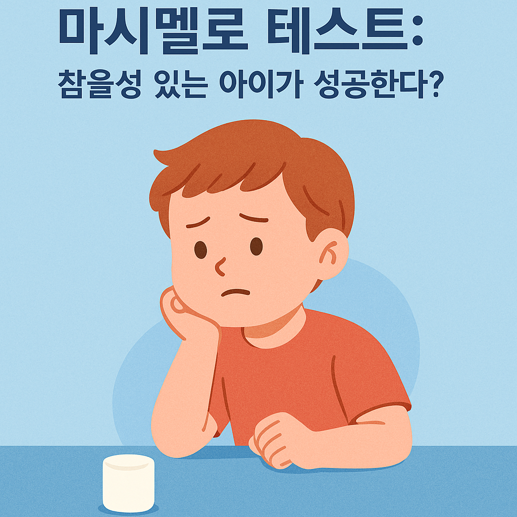 마시멜로 테스트: 참을성 있는 아이가 성공한다