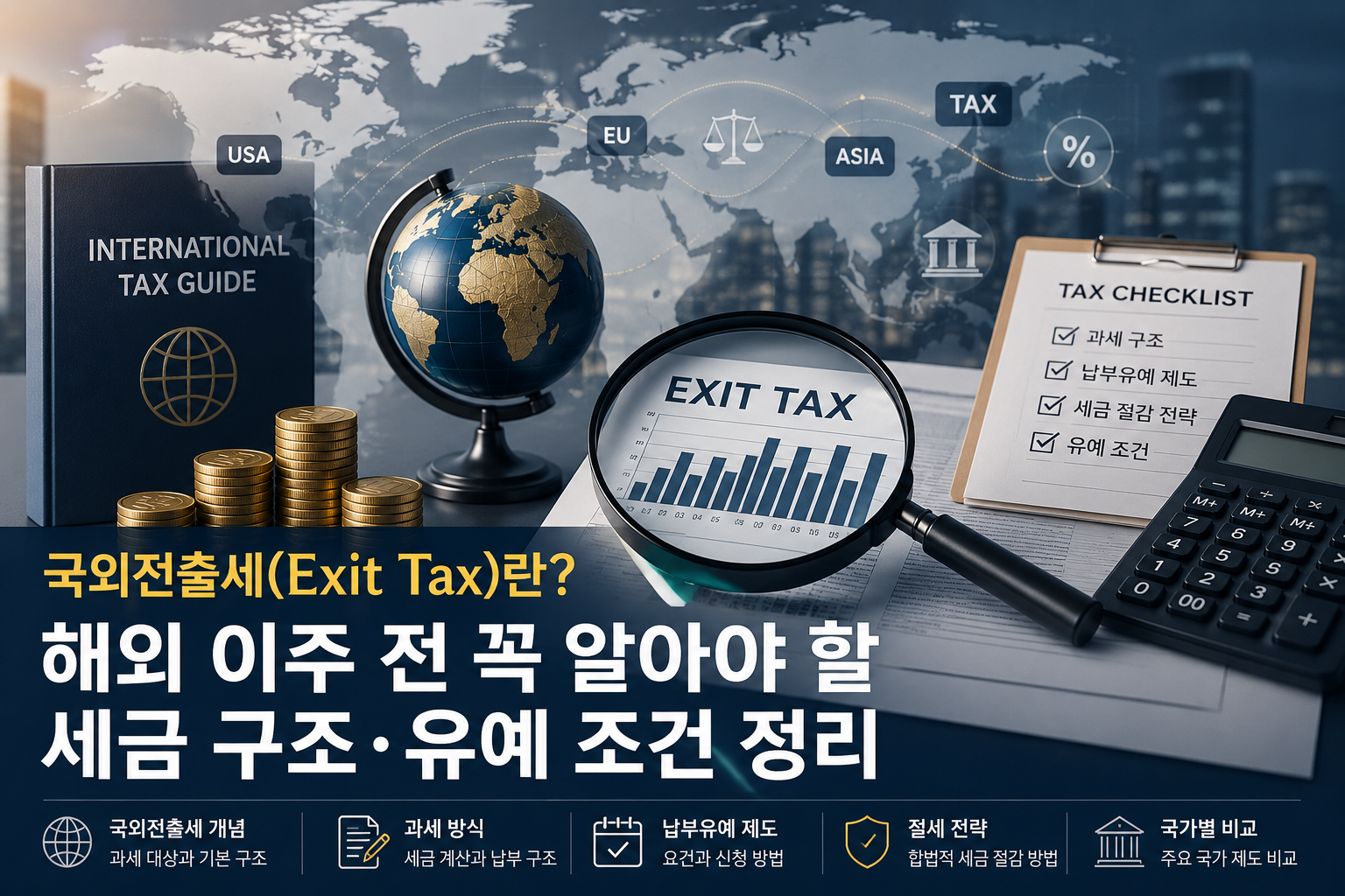 ExitTax OverseasRelocation InternationalTax DeferredTax GlobalAssetTransfer TaxStrategy KoreaTaxGuide FinancialPlanning 16to9WideRatio