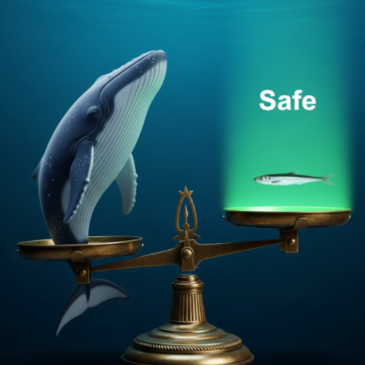 큰 생선과 작은생선 안전성 비교 이미지