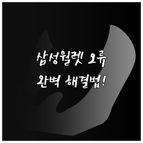 삼성페이 삼성월렛 업데이트 오류 총정..