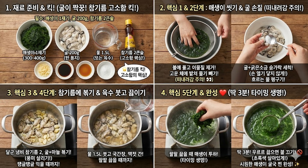 굴매생이국 황금레시피