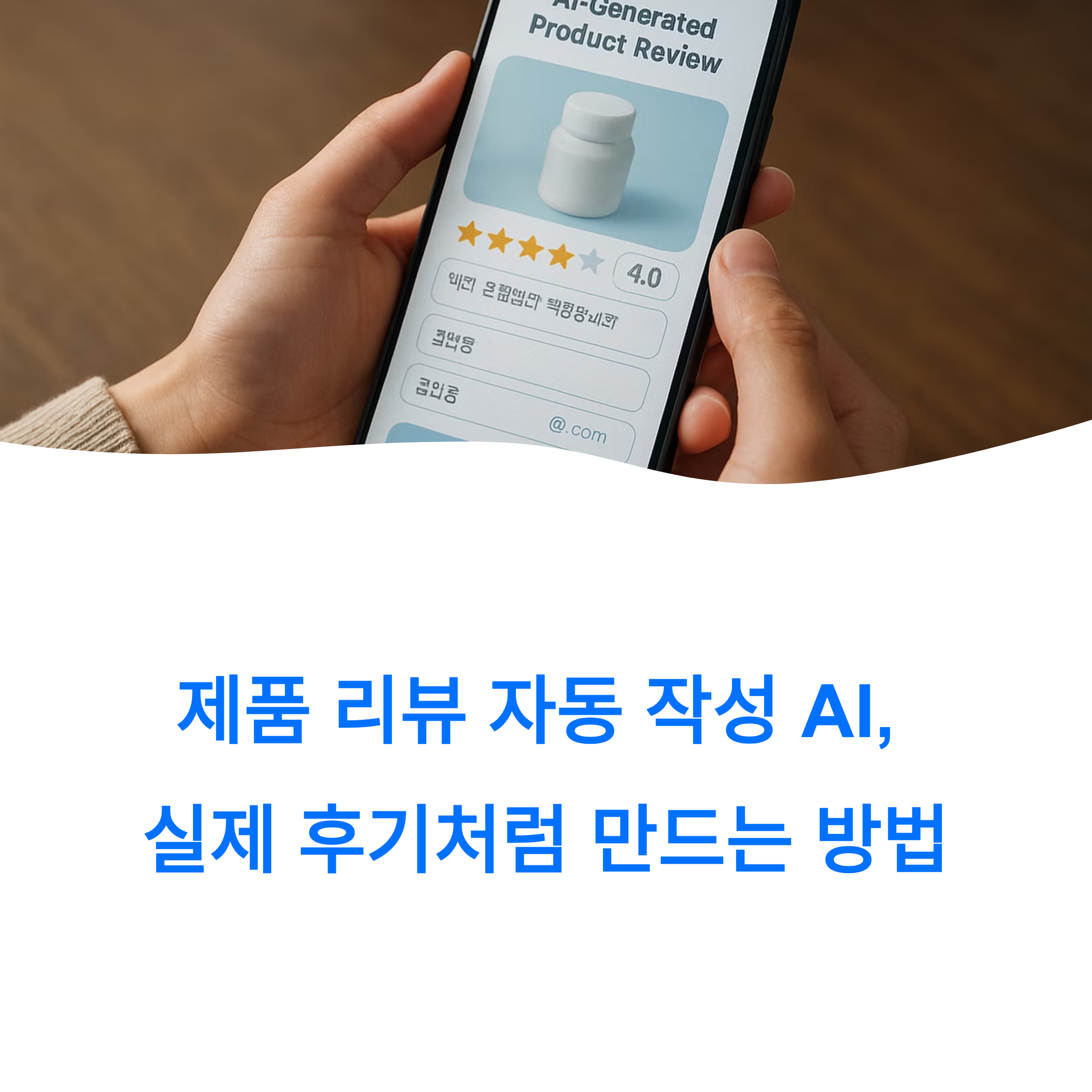 실사용 데이터를 넣어 AI가 작성한 제품 후기는 광고가 아닌 생생한 경험담으로 신뢰를 얻습니다. 클릭하면 구체적 예시와 작성 비법을 확인하세요.