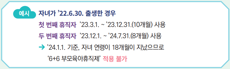 6+6 부모 육아휴직 급여 신청 방법 FAQ 정리 3