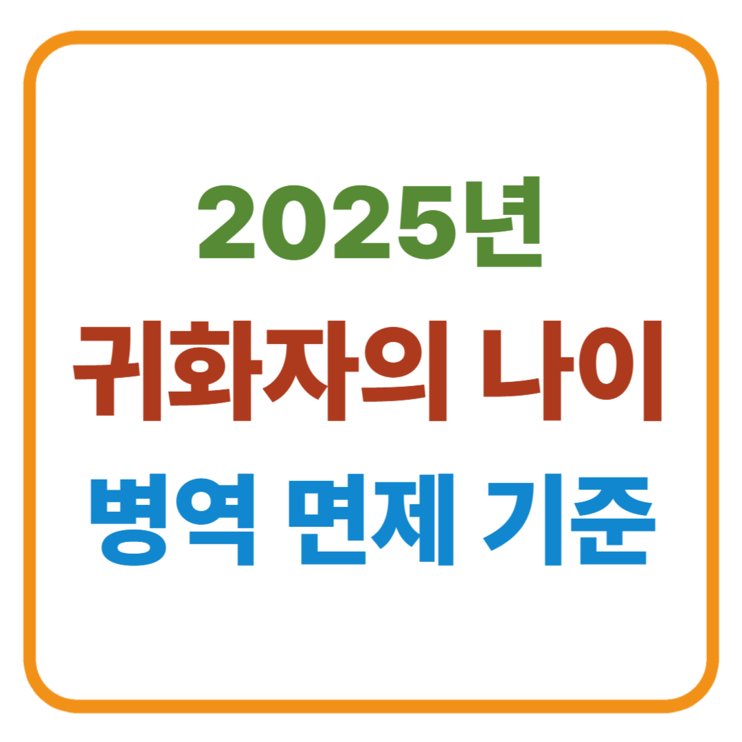 귀화자의 병역 면제 기준, 나이에 따라 다르다! (2025년 기준 정리)