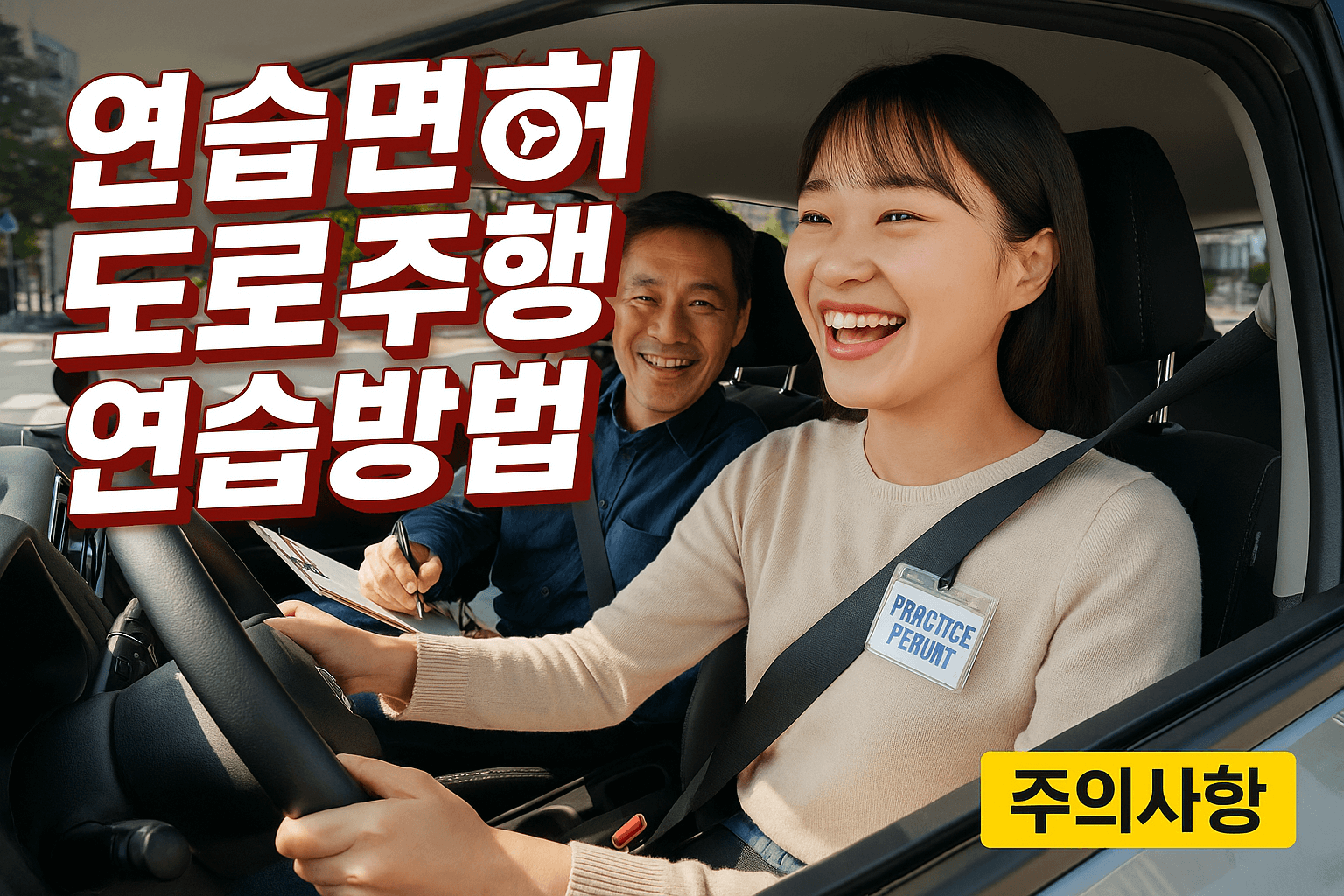 연습면허 도로주행 연습방법 주의사항