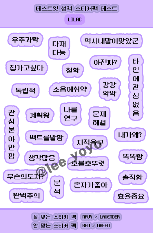 테스트잇 성격 스티커팩