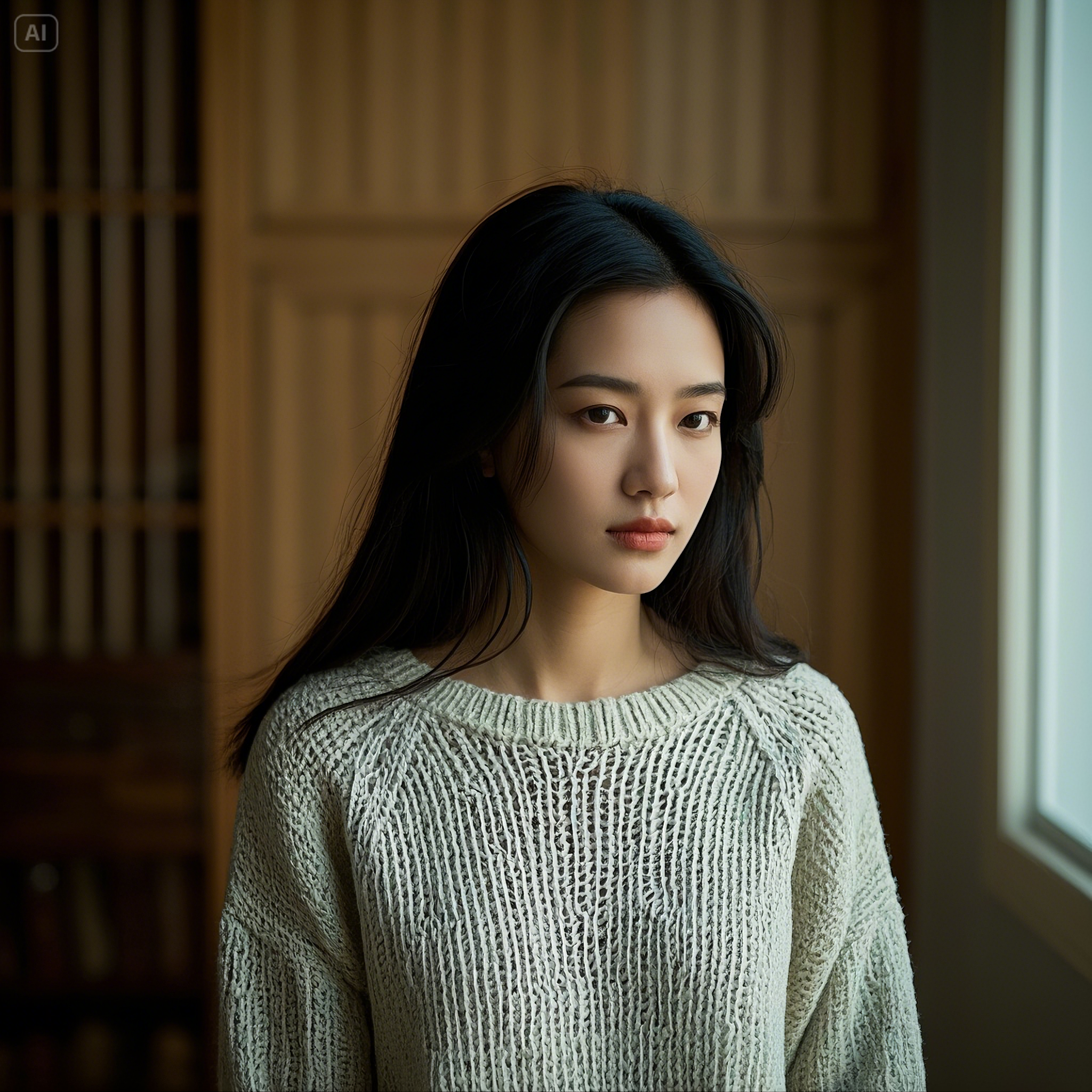 세탁기로 니트 세탁하는 방법 건조 방법 여름 니트 옷 입고 있는 여자