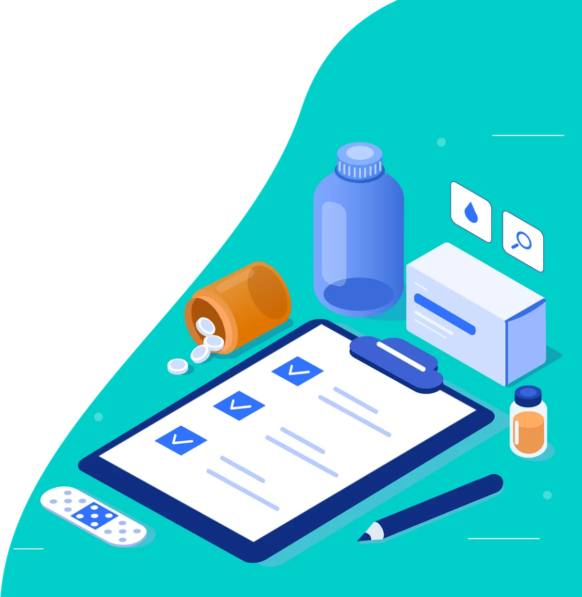 의료-처방전-약-구급상자-반찬고-약병