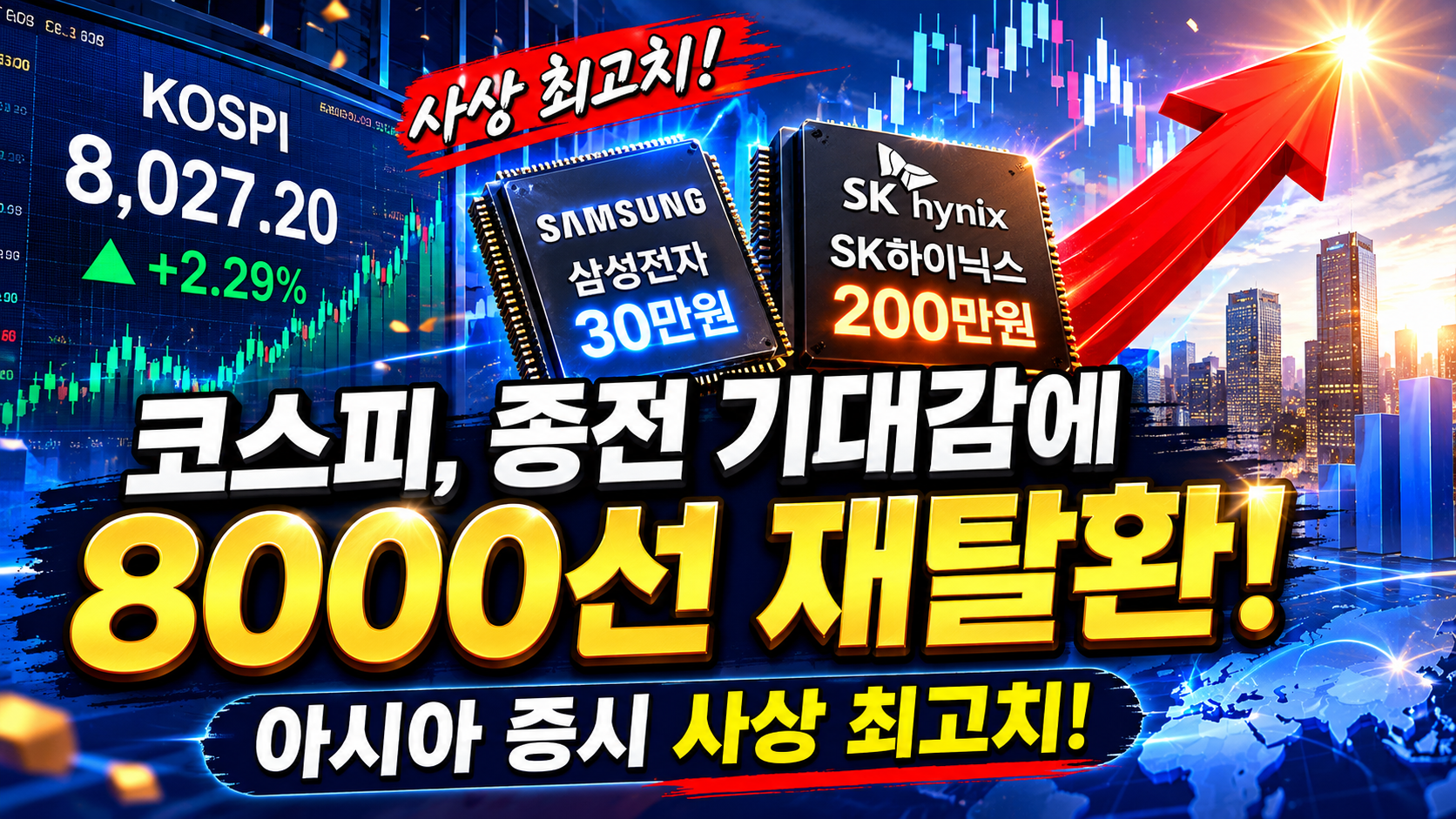 코스피 8000선 재돌파