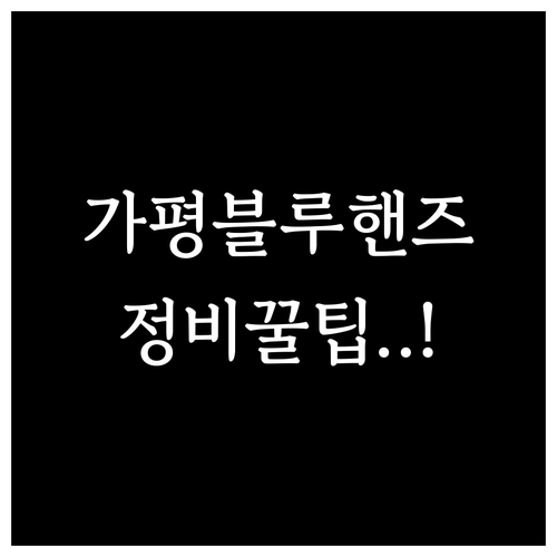 가평 블루핸즈 지점 안내 및 엔진오일..