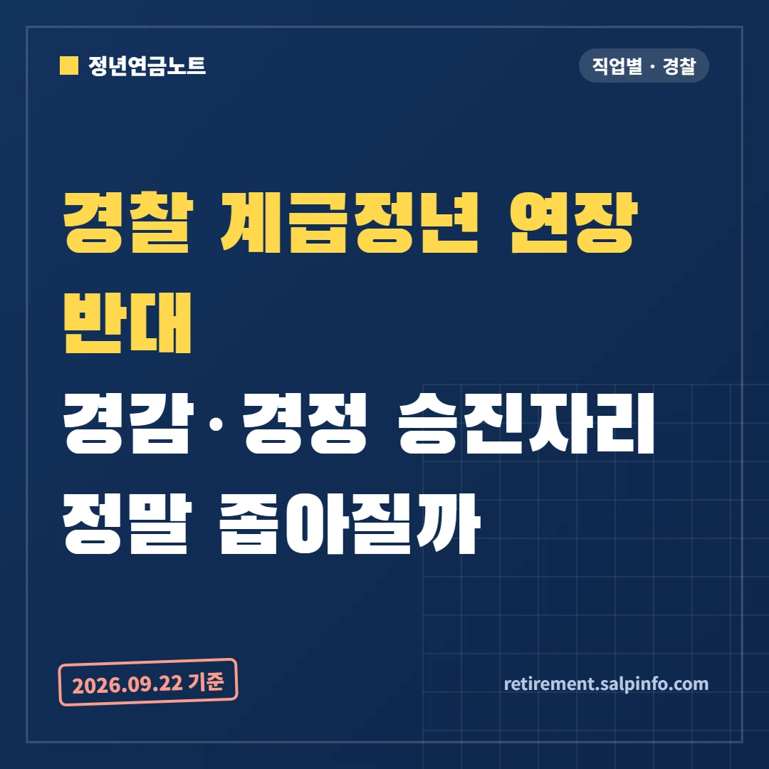 경찰 계급정년 연장, 경정 14년&rarr;18년 개정 논의 정리