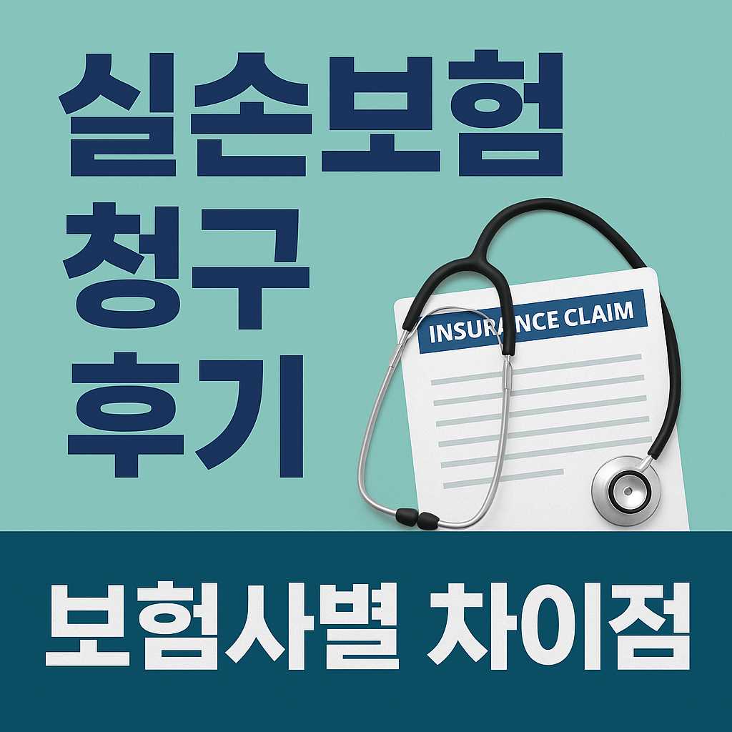 실손보험 청구, 보험사별 차이점