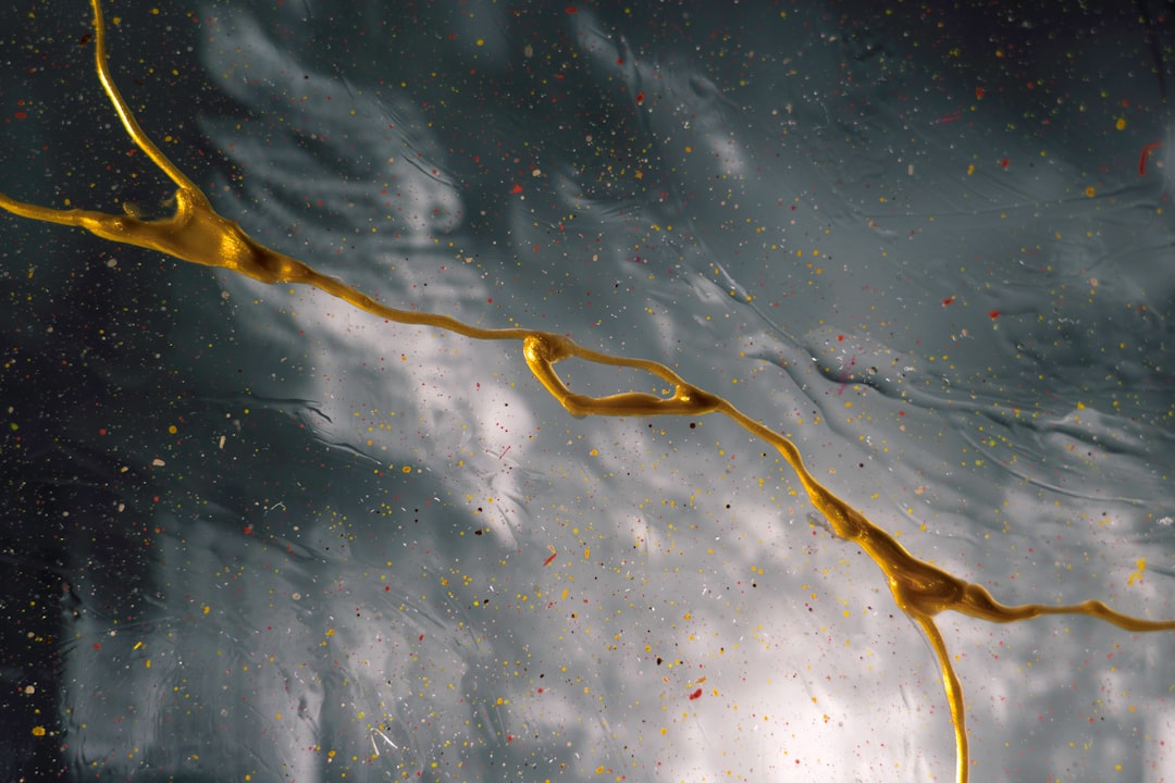 Oil stain.