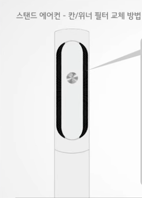 &lt;출처: LG 전자&gt;스탠드 에어컨 칸/위너 필터교체