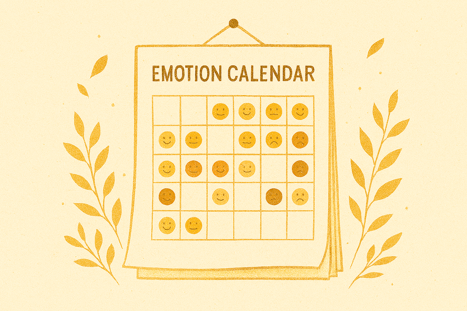 다양한 감정을 표현한 가족 감정 캘린더 일러스트