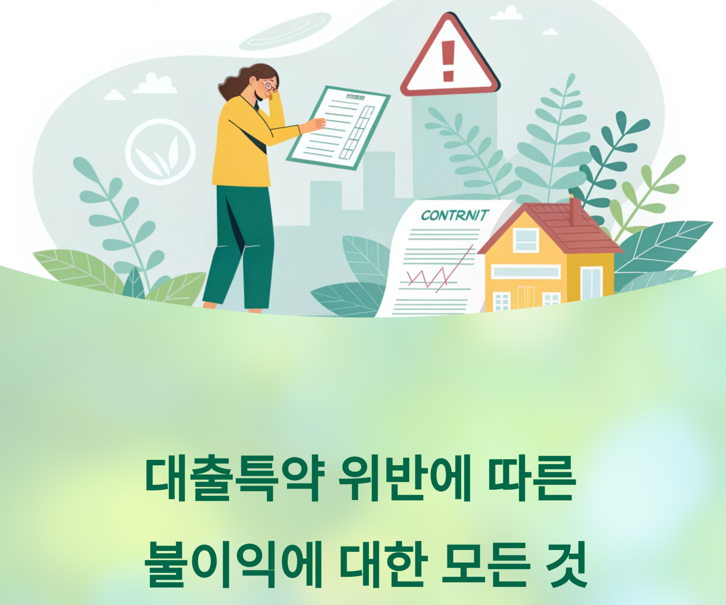대출특약 위반에 대한 사진