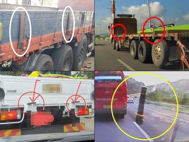 이런!...도로의 살인자 아찔한 '판스프링'...블랙박스에 잡힌 끔찍한 사고 모습