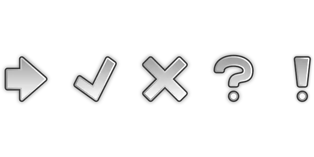 화살표 체크표시 엑스 물음표 느낌표
