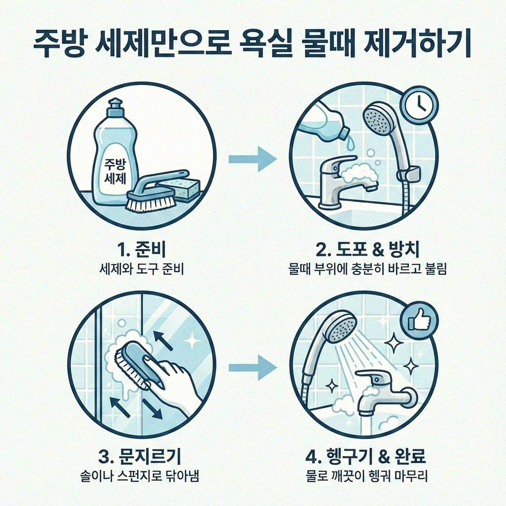 욕실 물때 이제 안녕 천연 세제로 깨끗하게!