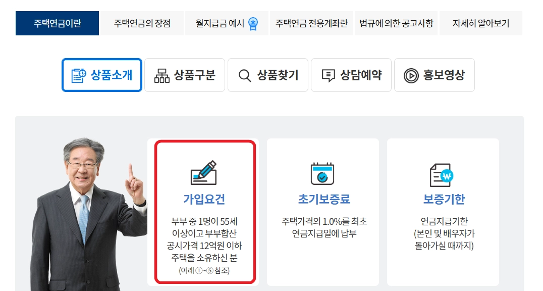 주택연금 가입 조건 및 한국주택금융공사 상담 안내.
