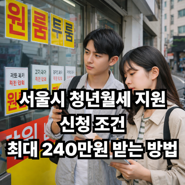 서울시 청년월세 지원 신청 조건부터 최대 240만원 받는 방법 총정리