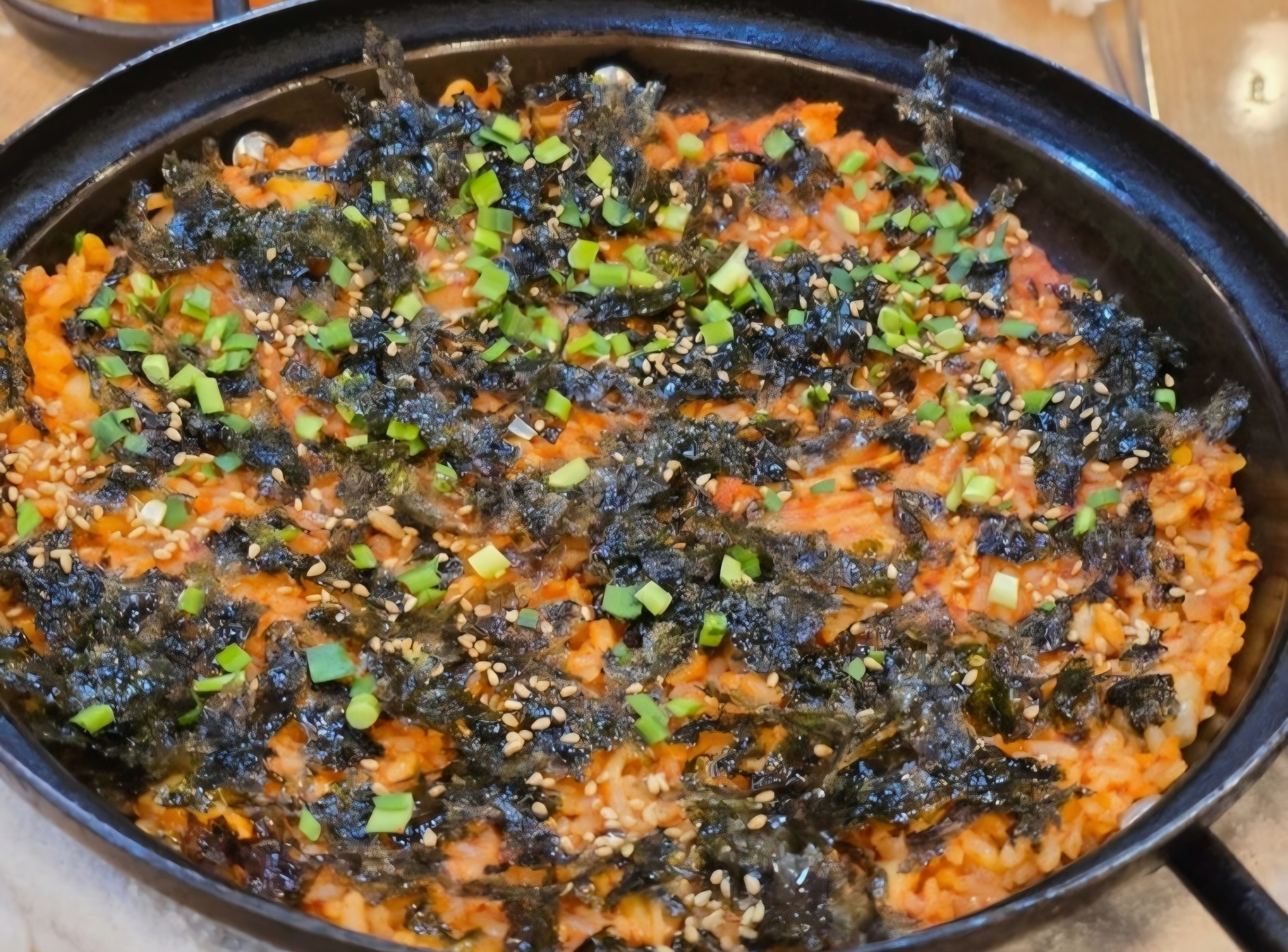 해물찜 양념 볶음밥 김가루 쪽파