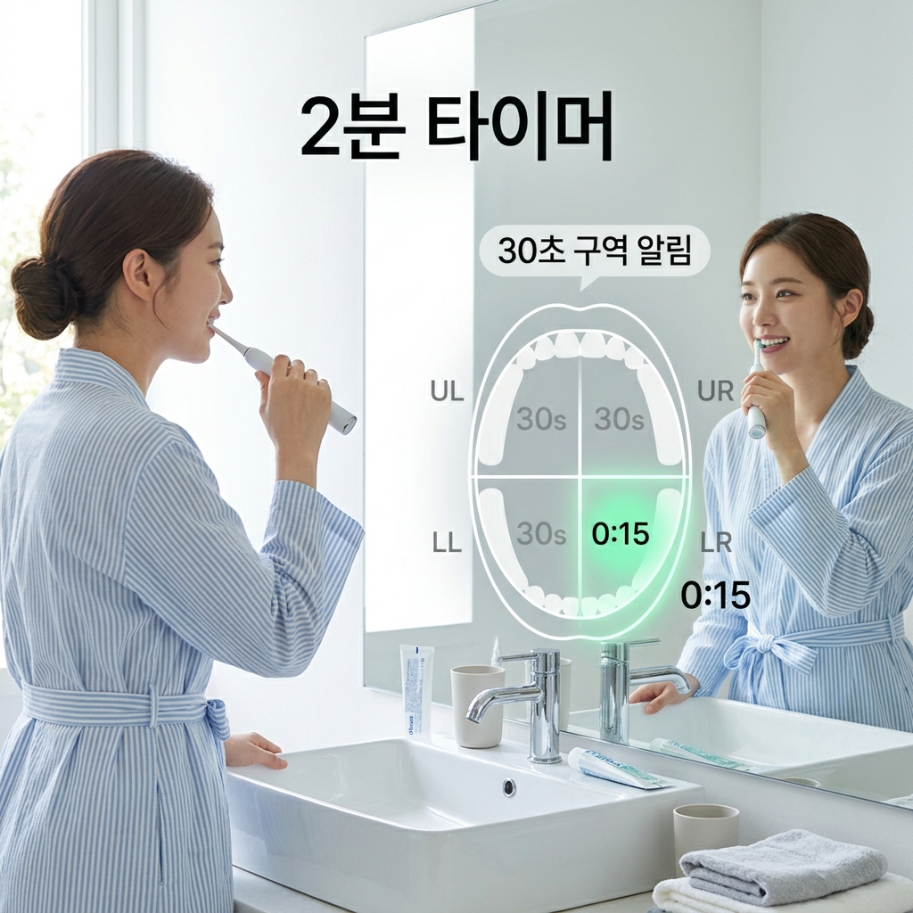전동칫솔 추천 2분 타이머 구역 양치
