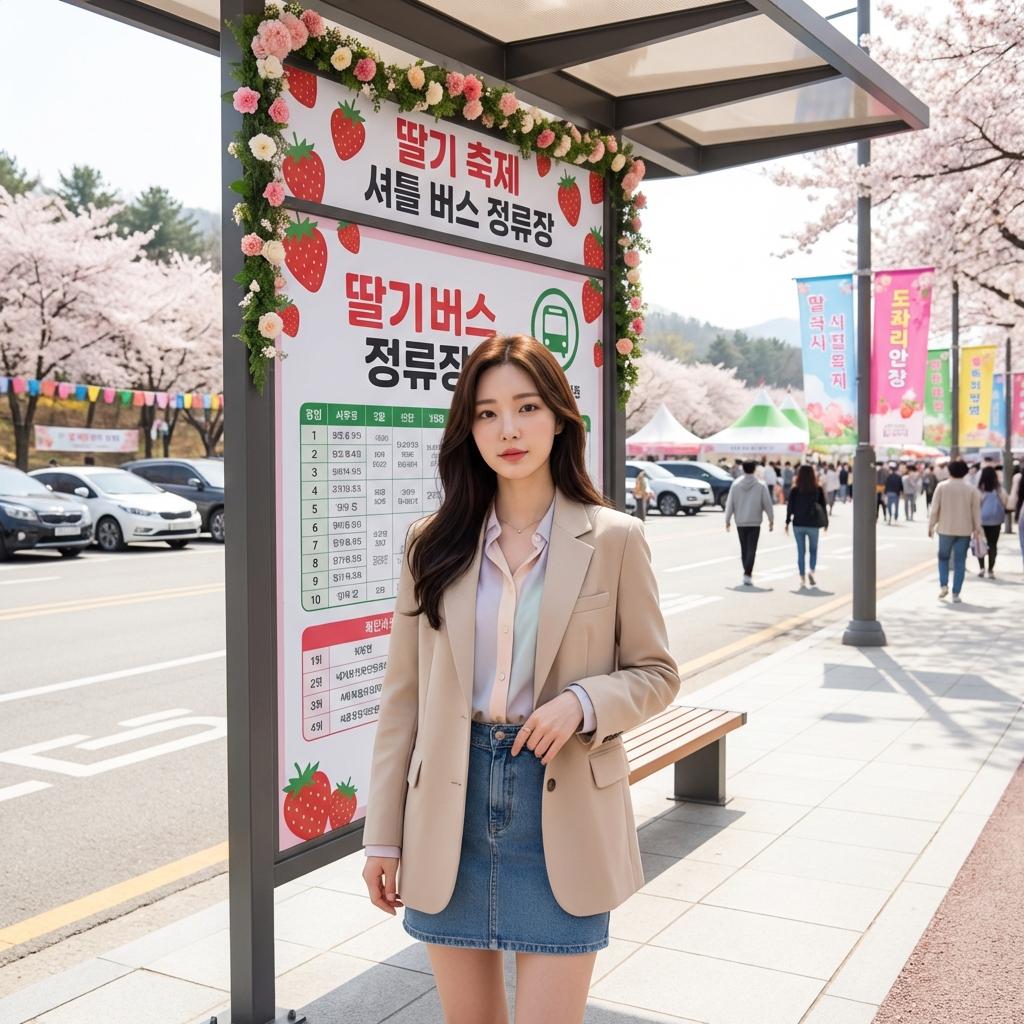 논산 딸기축제 셔틀버스 노선 및 주차 명당