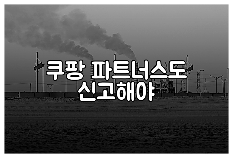 쿠팡 파트너스도 신고해야