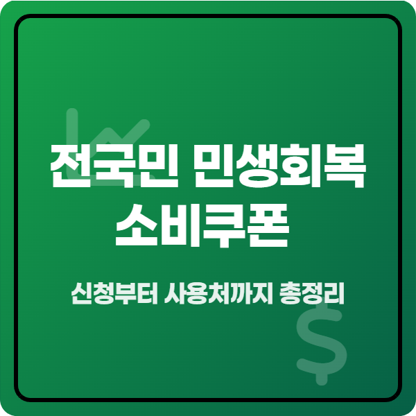 전국민 대상 민생회복 소비쿠폰