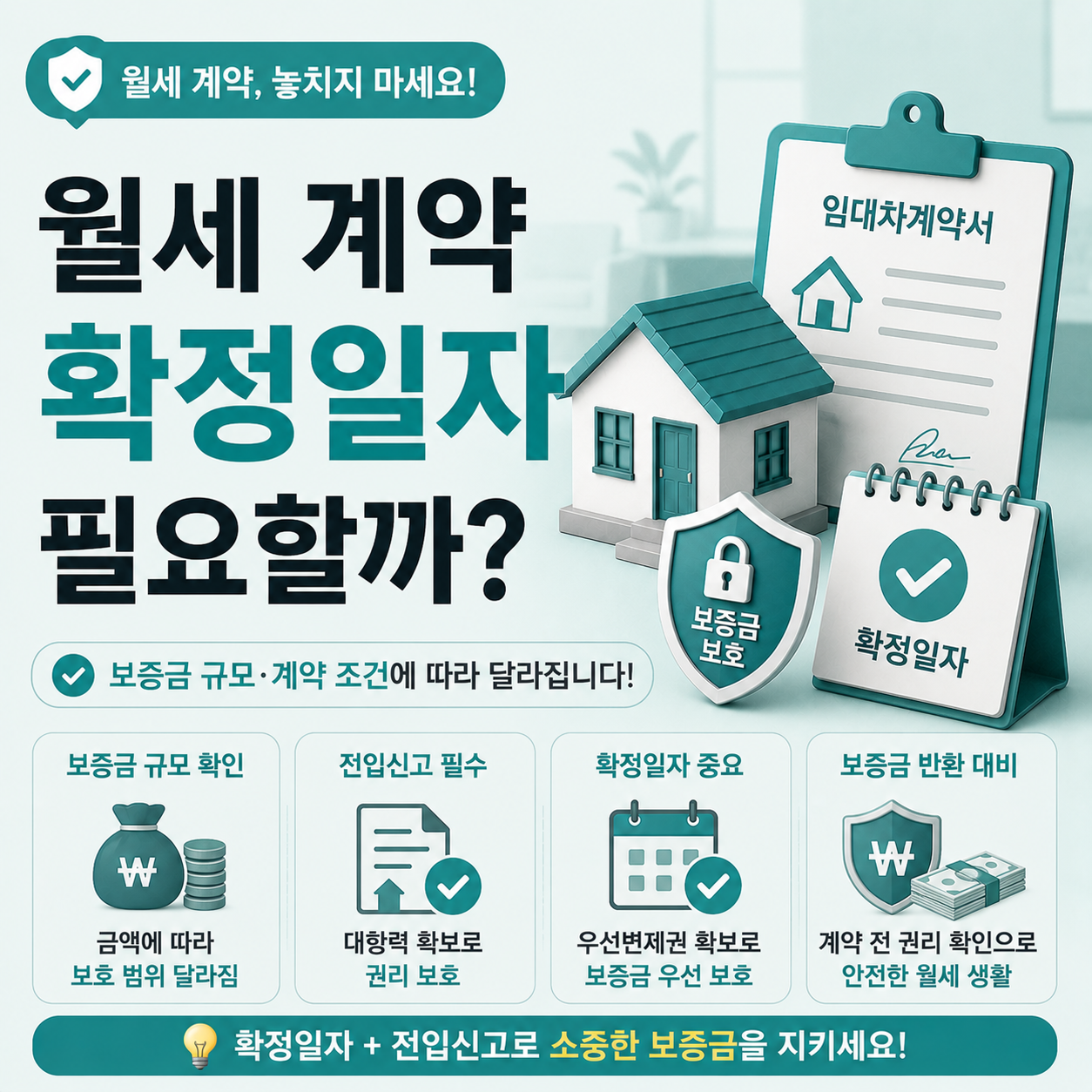 월세 계약 확정일자 필요 여부 체크