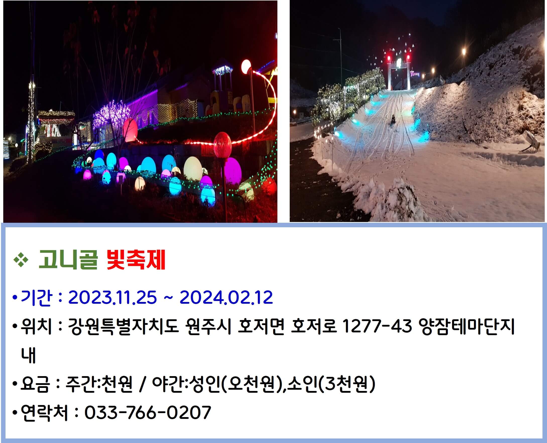 고니골 빛축제