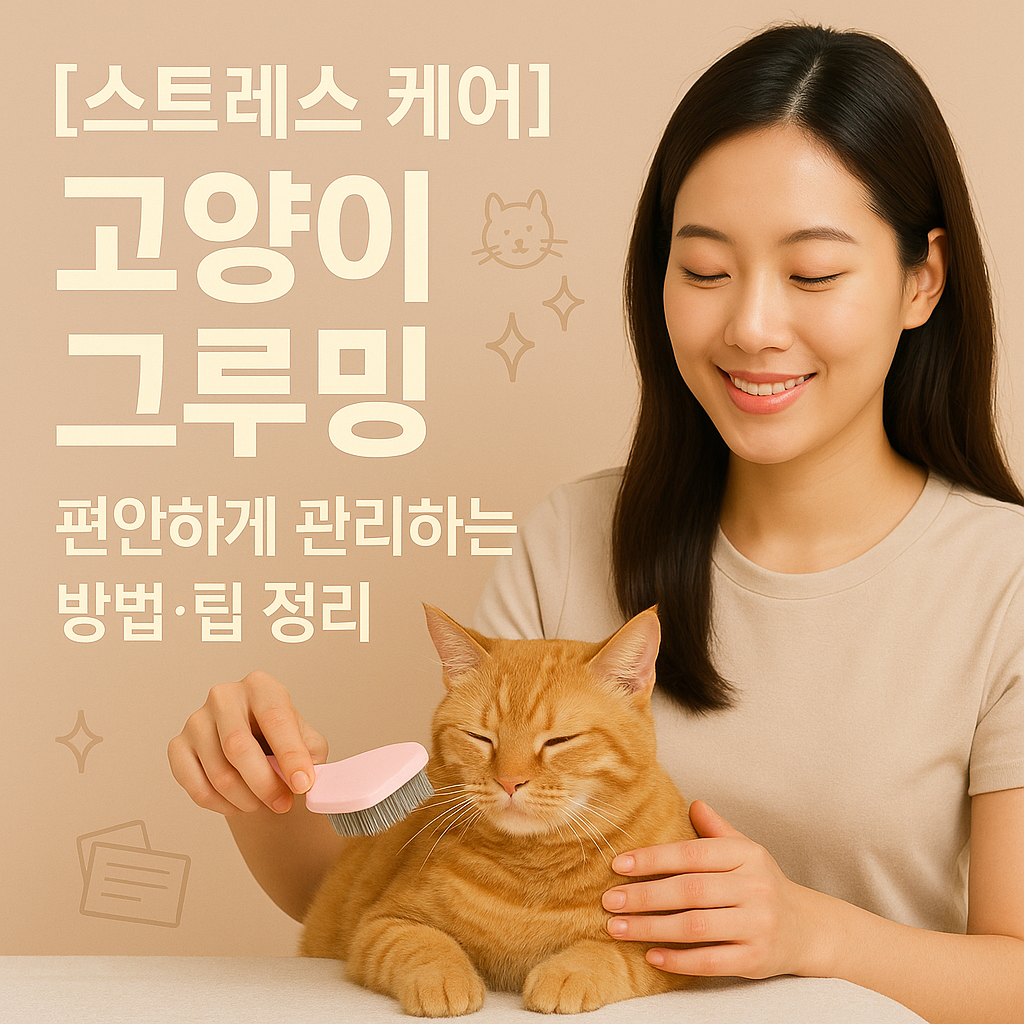 [스트레스 케어] 고양이 그루밍 ｜ 편안하게 관리하는 방법&middot;팁 정리